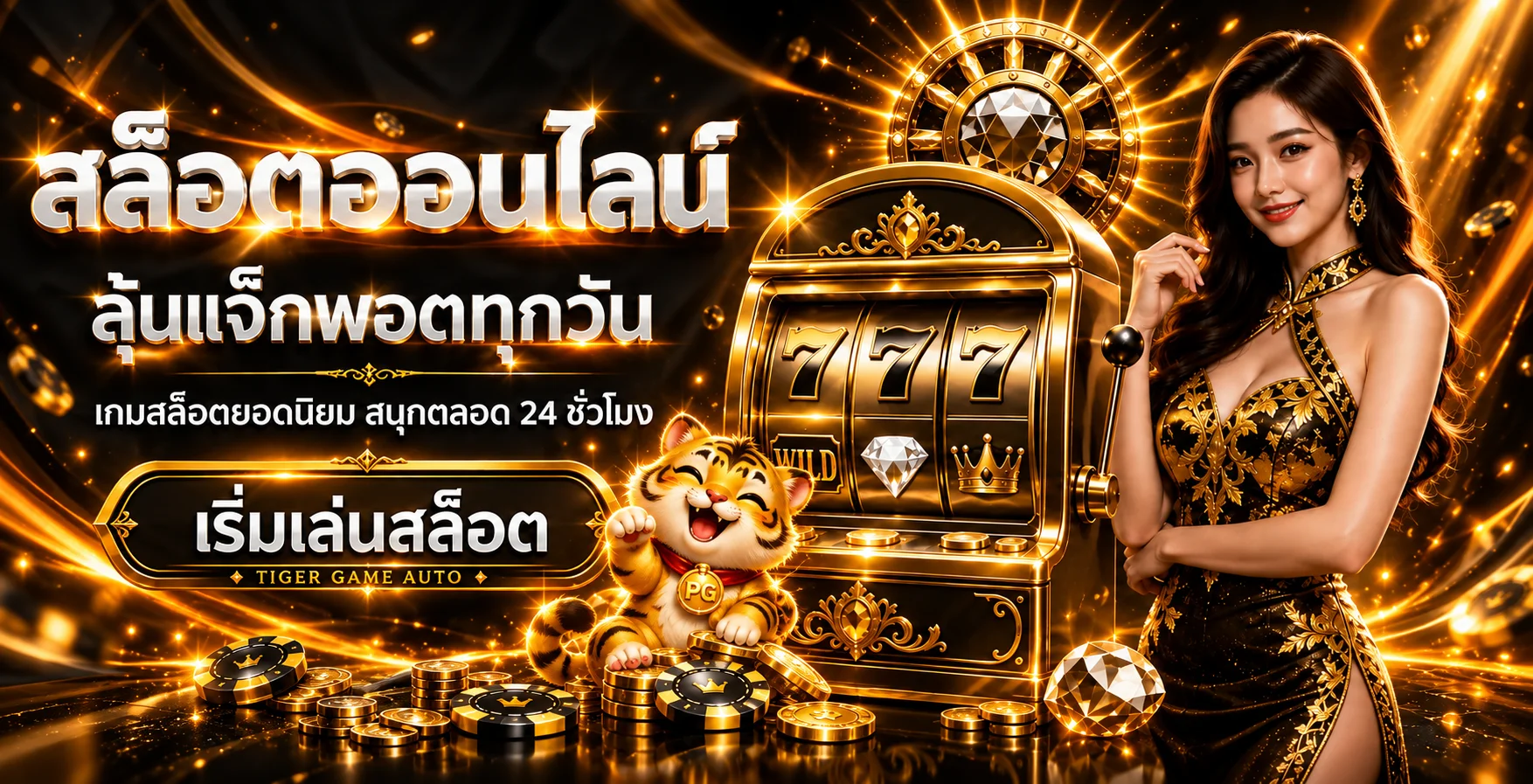 เกมสล็อตออนไลน์ Tiger Game Auto พร้อมมาสคอตเสือทอง